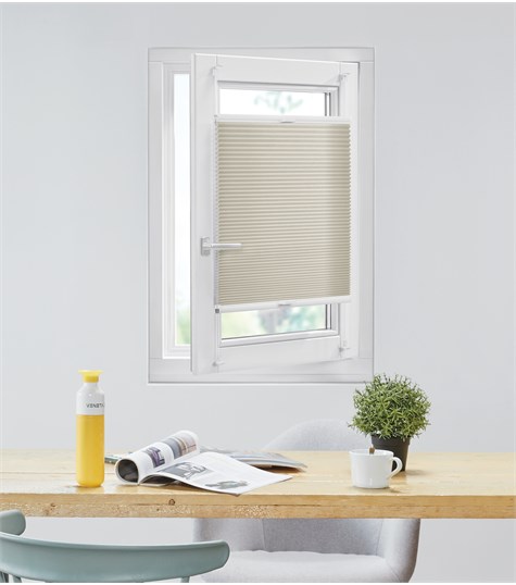 Grijs Plisségordijn Draai-kiepraam Op Maat (Stone Grey B5304 B5304)