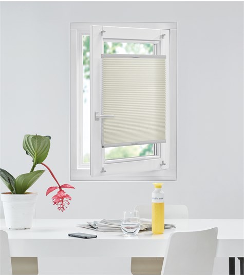 Grijs Plisségordijn Draai-kiepraam Op Maat (Light Grey B5311 B5311)
