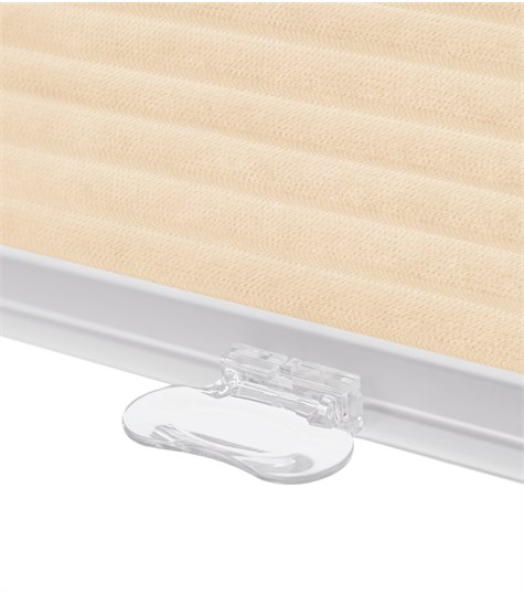 Beige Plisségordijn Draai-kiepraam (Mascarpone C6501)