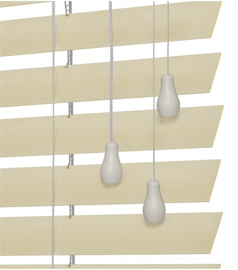 Beige Houtlook Jaloezie Op Maat