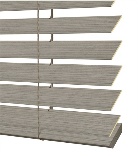 Grijze Houtlook Jaloezie 50mm (Licht Grijs 6958 6958)