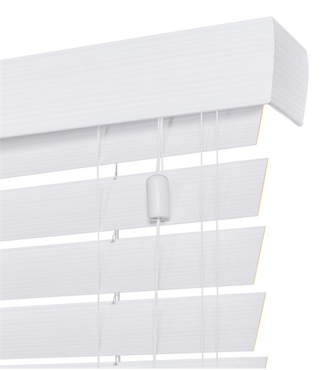 PVC Jaloezie 63mm (Sneeuwwit Met Houtprint 6016E)