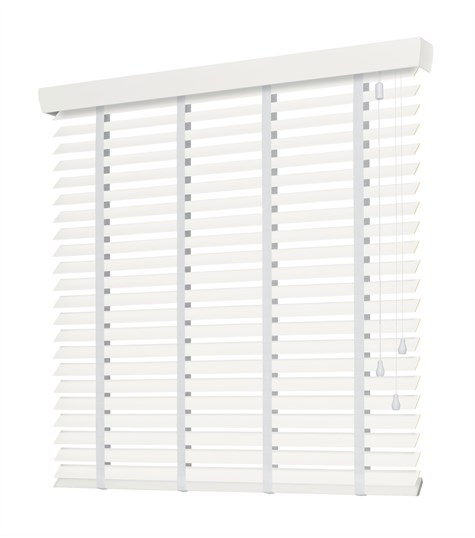 Witte Houtlook Jaloezie Ladderband 50mm