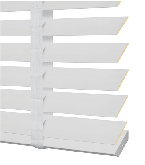 Witte Houtlook Jaloezie Ladderband 50mm (Off White 6019)