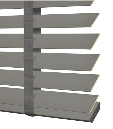 Grijze Houtlook Jaloezie 50mm (Platina Grijs 6107 6107)