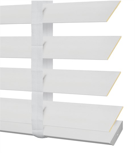 Witte Houtlook Jaloezie Ladderband 63mm (Off White 6019)