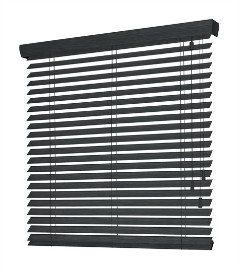 Zwarte Houten Jaloezie Harmony 50mm