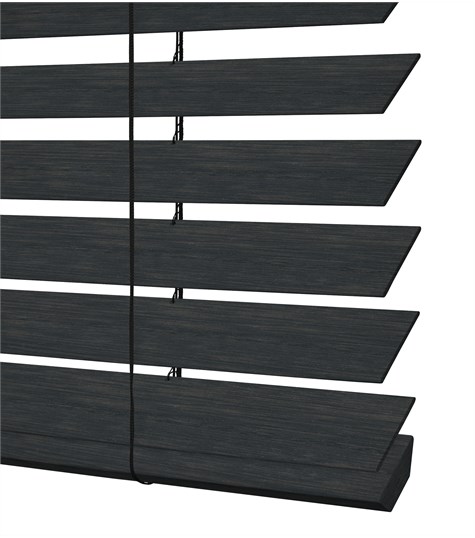 Zwarte Houten Jaloezie Harmony 50mm (Zwart ND1203 ND1203)