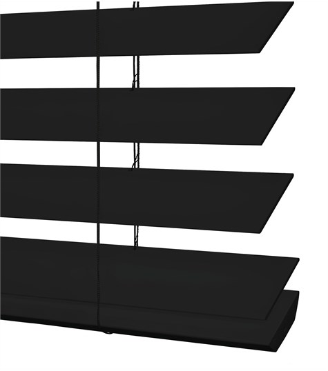 Zwarte Houten Jaloezie Harmony 63mm (Grijs Zwart ND017 ND017)