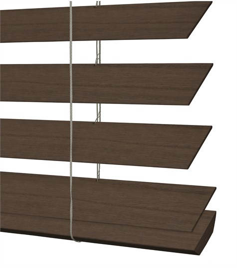 Bruine Houten Jaloezie Harmony 63mm (Teak ND109)