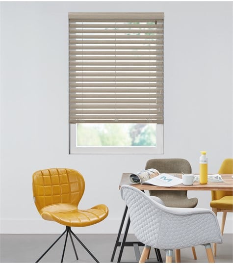 Grijze Houten Jaloezie Harmony 63mm Op Maat (Zijde Grijs ND1109 ND1109)