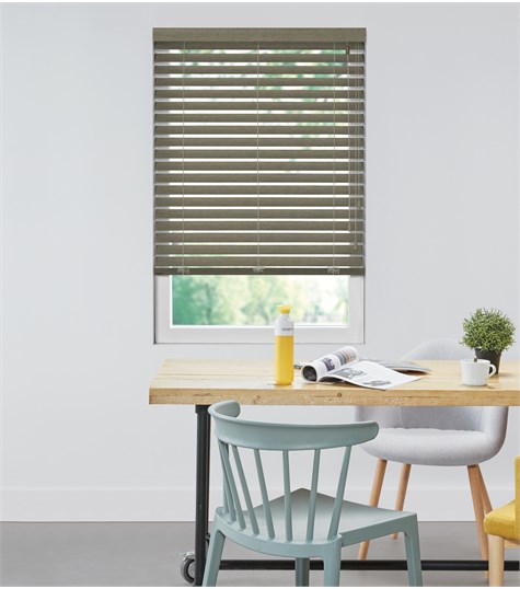 Grijze Houten Jaloezie Harmony 63mm Op Maat (Verweerd Grijs ND1114 ND1114)
