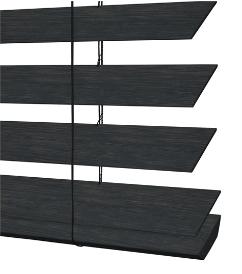 Zwarte Houten Jaloezie Harmony 63mm (Zwart ND1203 ND1203)