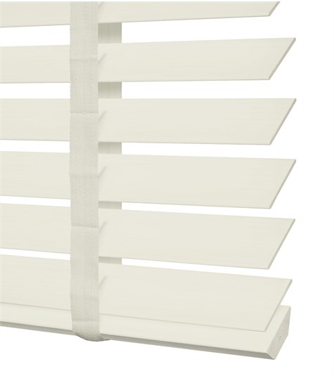 Witte Houten Jaloezie Harmony Ladderband 50mm (Creme Wit ND006)