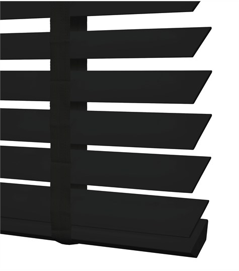 Zwarte Houten Jaloezie Harmony Ladderband 50mm (Grijs Zwart ND017 ND017)