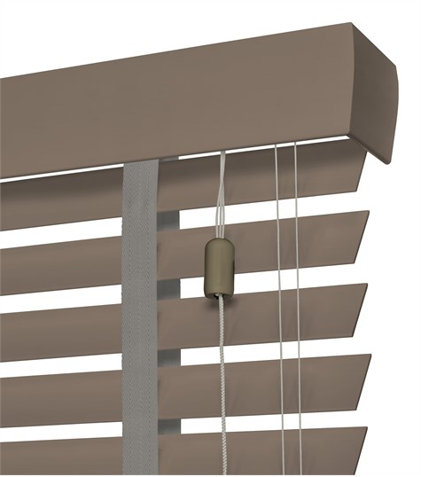 Houten Jaloezie Harmony Ladderband 50mm (Bruin Grijs ND051)