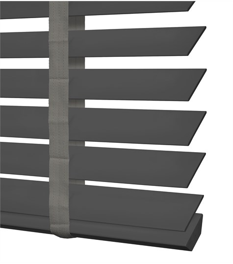 Grijze Houten Jaloezie Harmony Ladderband 50mm (Donkergrijs ND053)