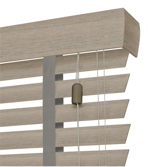 Houten Jaloezie Harmony Ladderband 50mm (Zijde Grijs ND1109 ND1109)