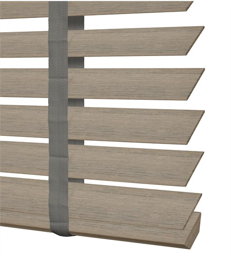 Grijze Houten Jaloezie Harmony Ladderband 50mm (Zijde Grijs ND1109 ND1109)