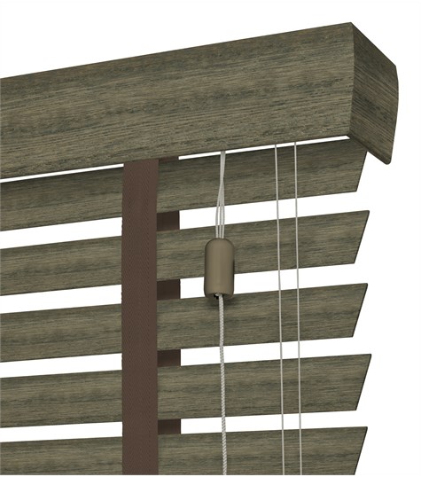 Houten Jaloezie Harmony Ladderband 50mm (Graniet Grijs ND1111 ND1111)