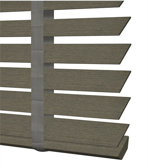 Grijze Houten Jaloezie Harmony Ladderband 50mm (Verweerd Grijs ND1114 ND1114)
