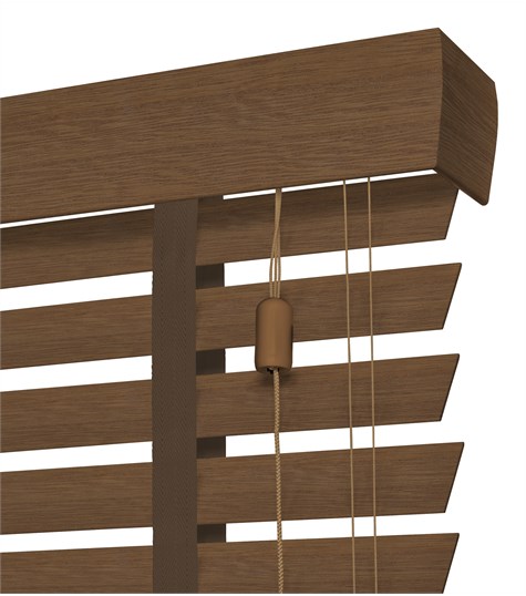 Houten Jaloezie Harmony Ladderband 50mm (Donker Teak ND212)