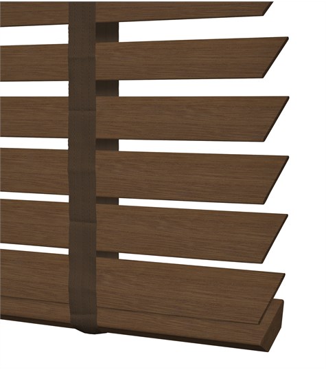 Bruine Houten Jaloezie Harmony Ladderband 50mm (Donker Teak ND212)