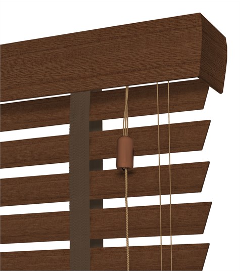 Houten Jaloezie Harmony Ladderband 50mm (Donker Bruin ND215)