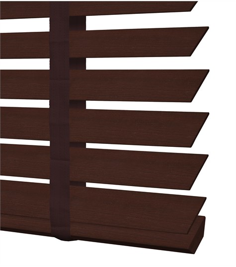 Bruine Houten Jaloezie Harmony Ladderband 50mm (Donker kersen ND233)