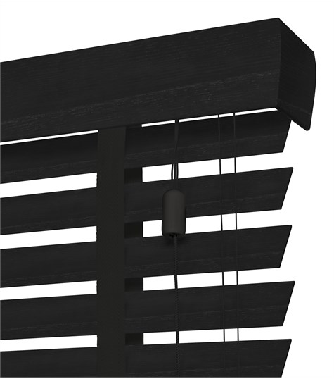 Houten Jaloezie Harmony Ladderband 50mm (Zwart met nerf ND246)