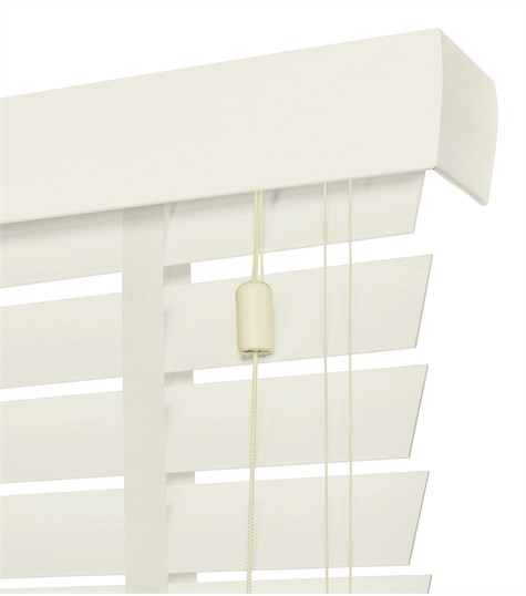 Houten Jaloezie Harmony Ladderband 63mm (Creme Wit ND006)