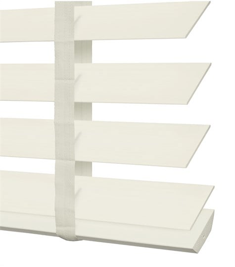 Witte Houten Jaloezie Harmony Ladderband 63mm (Creme Wit ND006)