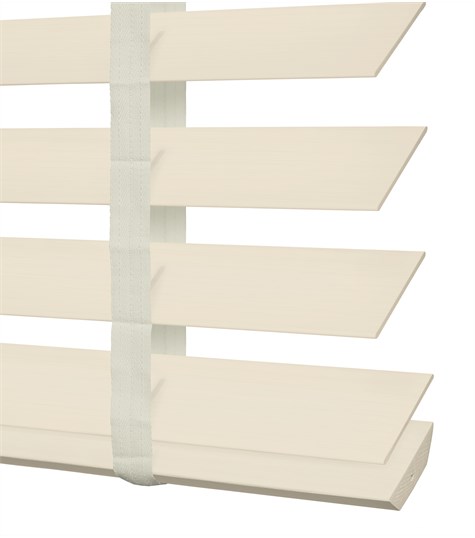 Witte Houten Jaloezie Harmony Ladderband 63mm (Creme ND012)