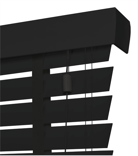 Houten Jaloezie Harmony Ladderband 63mm (Grijs Zwart ND017 ND017)