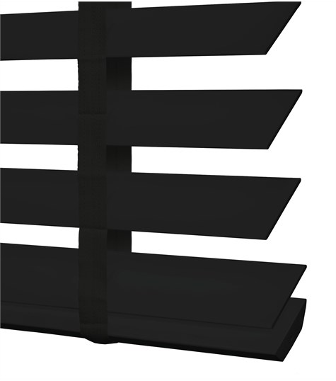 Zwarte Houten Jaloezie Harmony Ladderband 63mm (Grijs Zwart ND017 ND017)