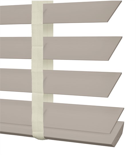 Grijze Houten Jaloezie Harmony Ladderband 63mm (Taupe ND080)