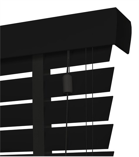Houten Jaloezie Harmony Ladderband 63mm (Zwart ND091)