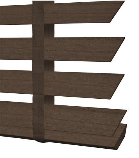 Bruine Houten Jaloezie Harmony Ladderband 63mm (Teak ND109)