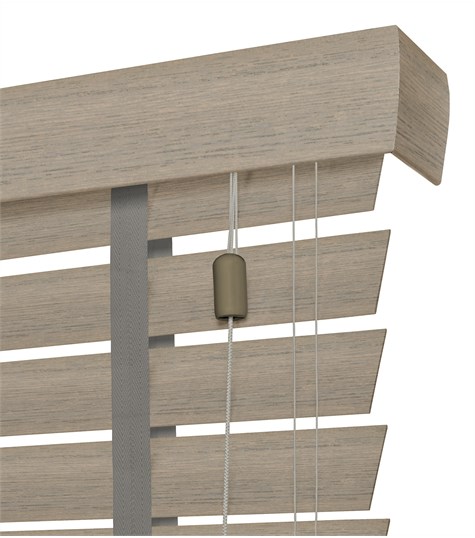 Houten Jaloezie Harmony Ladderband 63mm (Zijde Grijs ND1109 ND1109)