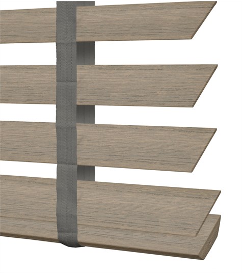 Grijze Houten Jaloezie Harmony Ladderband 63mm (Zijde Grijs ND1109 ND1109)