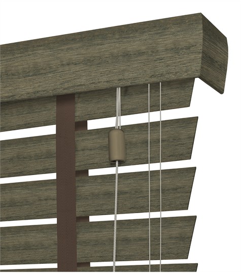 Houten Jaloezie Harmony Ladderband 63mm (Graniet Grijs ND1111 ND1111)