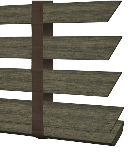 Bruine Houten Jaloezie Harmony Ladderband 63mm (Graniet Grijs ND1111 ND1111)