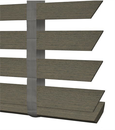 Grijze Houten Jaloezie Harmony Ladderband 63mm (Verweerd Grijs ND1114 ND1114)