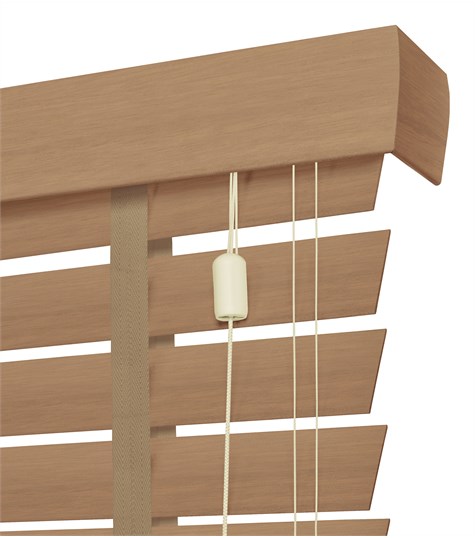 Houten Jaloezie Harmony Ladderband 63mm (Licht Eiken ND114)