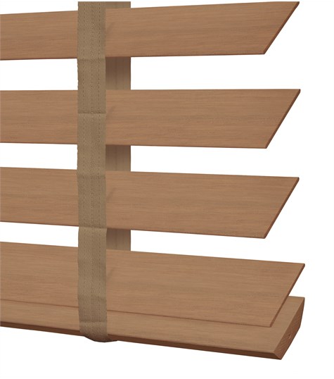 Beige Houten Jaloezie Harmony Ladderband 63mm (Licht Eiken ND114)