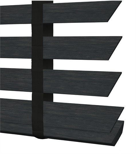 Zwarte Houten Jaloezie Harmony Ladderband 63mm (Zwart ND1203 ND1203)