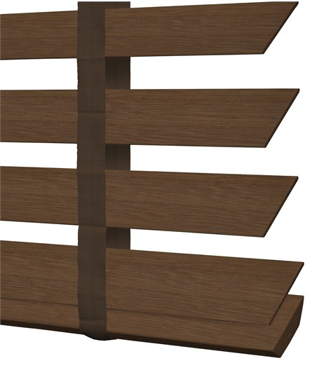 Bruine Houten Jaloezie Harmony Ladderband 63mm (Donker Teak ND212)