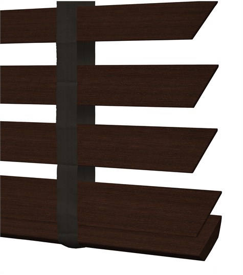 Bruine Houten Jaloezie Harmony Ladderband 63mm (Wenge ND237)