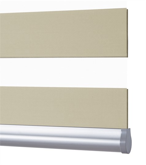 Beige Duo Rolgordijn Verduisterend (Beige VL-BFC3416)