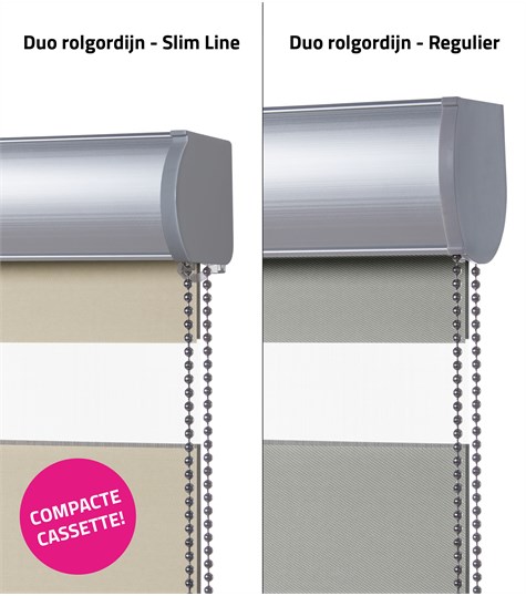 Ellende Bengelen Keuze Bruin Duo Rolgordijn Semi-transparant Op Maat (Taupe VL-DT3664) | Veneta .com®